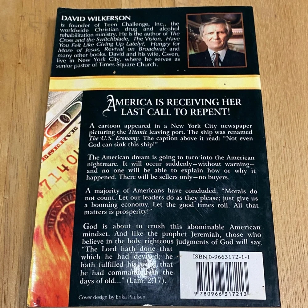 Y2K Era America's Last Call Book by David Wilkerson Financial Wisdom
